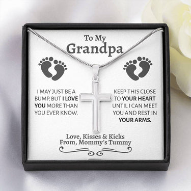 New Grandpa Cross Necklace - Love You This Much